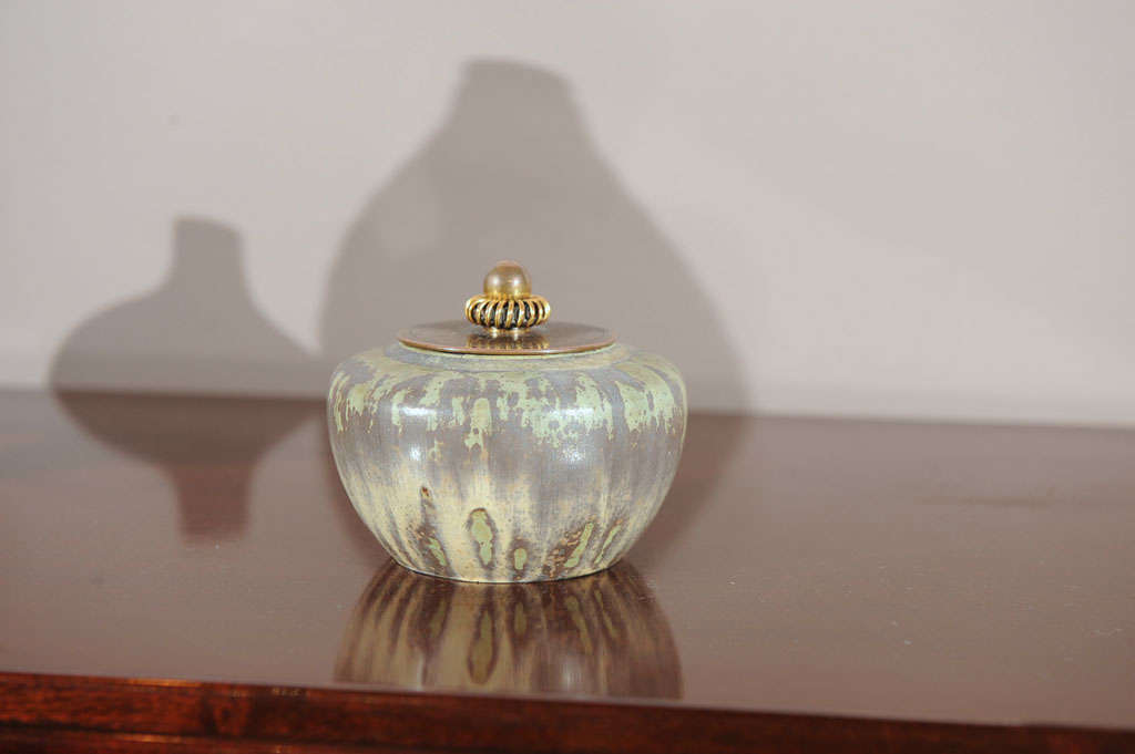 Mid-20th Century Knud Andersen - Lidded Stoneware Vase